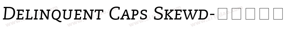 Delinquent Caps Skewd字体转换